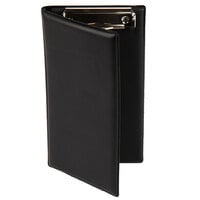 Menu Solutions HSWTR-CLP 5" x 9" Black Foam Padded Server Book / Check Presenter with Clip