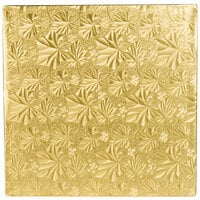 Enjay 1/2-10SG12 10" Fold-Under 1/2" Thick Gold Square Cake Drum - 12/Case
