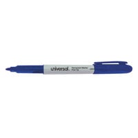 Universal UNV07073 Blue Bullet / Fine Pen-Style Permanent Marker   - 12/Pack