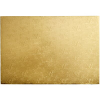 Enjay 1/4-17122512G 25 1/2 inch x 17 1/2 inch Fold-Under 1/4 inch Thick Full Sheet Gold Cake Board - 12/Case