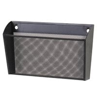 Universal UNV20026 13 3/8 inch x 3 inch x 13 inch Black Letter-Size Metal Mesh Single Pocket Wall File