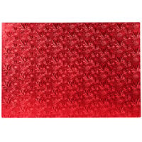 Enjay 1/2-17122512RED12 25 1/2" x 17 1/2" Fold-Under 1/2" Thick Full Sheet Red Cake Board - 12/Case