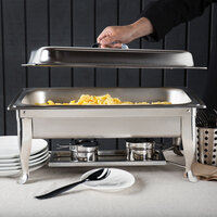 Choice 8 Qt. Folding Chafer with Stainless Steel Cover and Handle