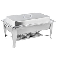 Choice 8 Qt. Folding Chafer with Stainless Steel Cover and Handle