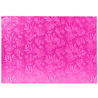 Enjay 1/2-9341334PINK12 13 3/4 inch x 9 3/4 Fold-Under 1/2 inch Thick Quarter Sheet Pink Cake Board - 12/Case