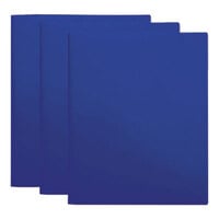 Universal UNV20541 Letter Size 2-Pocket Plastic Folder - Navy   - 10/Pack