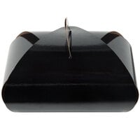 Enjay B-TULIPDOUBLEBLACK 9 3/8 inch x 6 inch x 6 1/2 inch Black Double Cupcake Tulip Box with 2 Compartment Insert - 100/Case