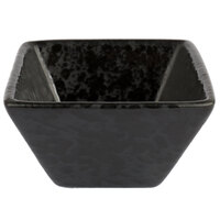 American Metalcraft PSBL2 2 oz. Black Artisanal Porcelain Square Sauce Cup