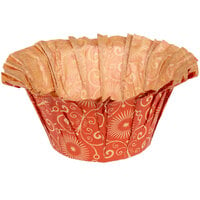 Enjay 2" x 1 1/2" Red Mariposa Muffin Baking Cup - 1000/Case