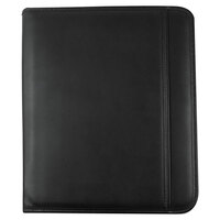 Universal UNV32665 10 3/4 inch x 13 1/8 inch Leather Textured Zippered Padfolio with Tablet Pocket