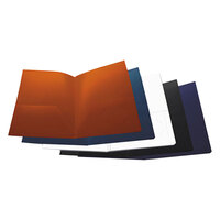 Universal UNV20545 Letter Size 2-Pocket Plastic Folder - Assorted Color   - 10/Pack