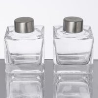 American Metalcraft GSPS Vintage Collection 2 oz. Smooth Square Glass Salt and Pepper Shaker Set