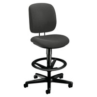 Hon 5905CU19T ComforTask Iron Ore Task Stool with Adjustable Footring and Casters