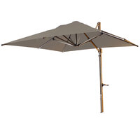 Grosfillex 98758131 Windmaster 10' Square Linen Cantilever Umbrella with Aluminum Pole