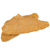 4 oz. Golden-Fried Precooked Breaded Wild Caught Flounder Fish Portions - 10 lb.