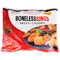 Pierce Chicken Boneless Dings Fully Cooked Breaded Chicken Breast Chunks 5 lb. - 2/Case