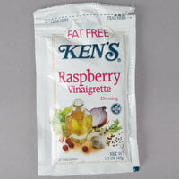 Ken's Foods 1.5 oz. Fat-Free Raspberry Vinaigrette Packet - 60/Case