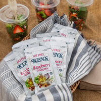 Ken's Foods 1.5 oz. Fat-Free Raspberry Vinaigrette Packet - 60/Case
