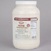 Ken's Foods 1 Gallon Select Parmesan and Peppercorn Dressing - 4/Case