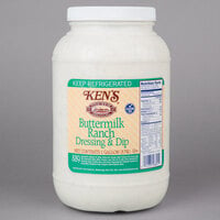 Ken's Foods 1 Gallon Buttermilk Ranch Dressing and Dip - 4/Case