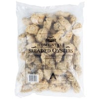 Boudreaux's 2 lb. Bags 25-35 Count Homestyle Breaded Oysters - 5/Case