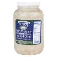 Ken's Foods 1 Gallon Greek Vinaigrette with Feta Cheese and Black Olives Dressing - 4/Case
