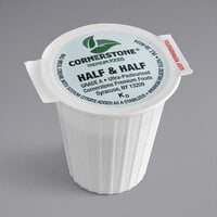 0.4 oz. Grade A Ultra-Pasteurized Half and Half Creamer - 400/Case