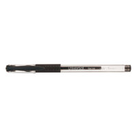 Universal UNV39513 Comfort Grip Black Ink with Clear Barrel 0.7mm Roller Ball Gel Stick Pen   - 60/Pack