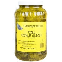 Harvest Fresh 1 Gallon Smooth Cut 1/8" Dill Pickle Slices - 4/Case
