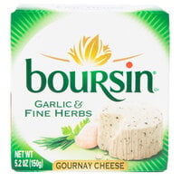 Boursin 5.2 oz. Pack Garlic and Fine Herb Gournay Cheese - 12/Case