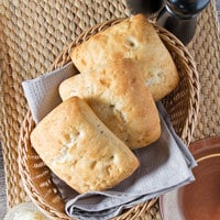 Signature Breads 4 1/2 inch Rustic Italian Focaccia Square Roll - 72/Case