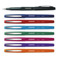 Universal UNV50504 Assorted Ink with Assorted Barrel Medium Point Porous Tip Stick Pen   - 8/Pack