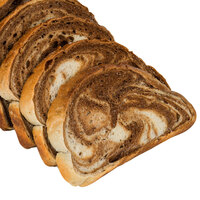 European Bakers 35.3 oz Sliced Marble Rye Panini Bread Loaf -10/Case - 10/Case