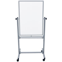 Luxor L270 24" x 36" Double-Sided Whiteboard with Aluminum Frame and Stand