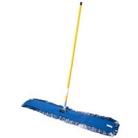 Lavex Janitorial 48 inch x 5 inch All-In-One Microfiber Dust Mop with 60 inch Handle
