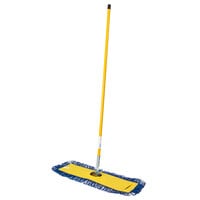 Lavex Janitorial 24 inch x 5 inch All-In-One Microfiber Dust Mop with 60 inch Handle
