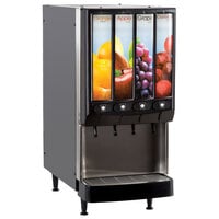 Bunn 37300.0079 JDF-4S 4 Flavor Cold Beverage Push Button Juice Dispenser with LED Graphics - 120V