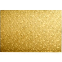 Enjay 1/2-17122512G12 25 1/2 inch x 17 1/2 inch Fold-Under 1/2 inch Thick Full Gold Cake Board