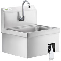 Regency 17" x 15" Hands Free Hand Sink with Knee Operated Valve