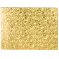Enjay 1/2-1331834G12 18 3/4 inch x 13 3/4 inch Fold-Under 1/2 inch Thick 1/2 Sheet Gold Cake Board