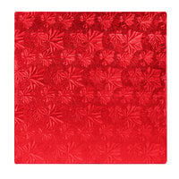 Enjay 1/2-12SRED12 12" Fold-Under 1/2" Thick Red Square Cake Drum