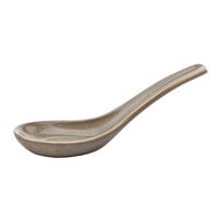 Oneida Rustic by 1880 Hospitality L6753059945 5" Chestnut Porcelain Spoon - 120/Case