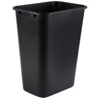 Continental 4114BK 41.25 Qt. / 10 Gallon Black Rectangular Wastebasket / Trash Can