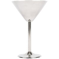 Tablecraft MCSS10 10 oz. Stainless Steel Martini Glass
