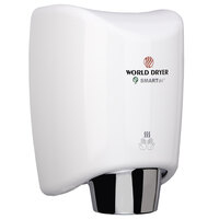 World Dryer K-974A2 SMARTdri White Aluminum High-Speed Hand Dryer - 110-120V, 1200W