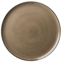 Oneida Rustic by 1880 Hospitality L6753059898 12 1/2" Chestnut Porcelain Pizza Plate - 12/Case