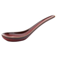 Oneida L6753074945 Rustic 5 inch Crimson Porcelain Spoon - 120/Case