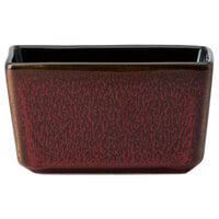 Luzerne Rustic by Oneida 1880 Hospitality L6753074980 3 3/4" Crimson Porcelain Sugar Caddy - 24/Case