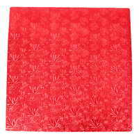 Enjay 1/2-18SRED12 18" Fold-Under 1/2" Thick Red Square Cake Drum