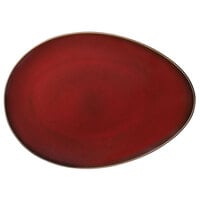 Luzerne Rustic by Oneida 1880 Hospitality L6753074385 14" Crimson Porcelain Eclipse Plate - 12/Case